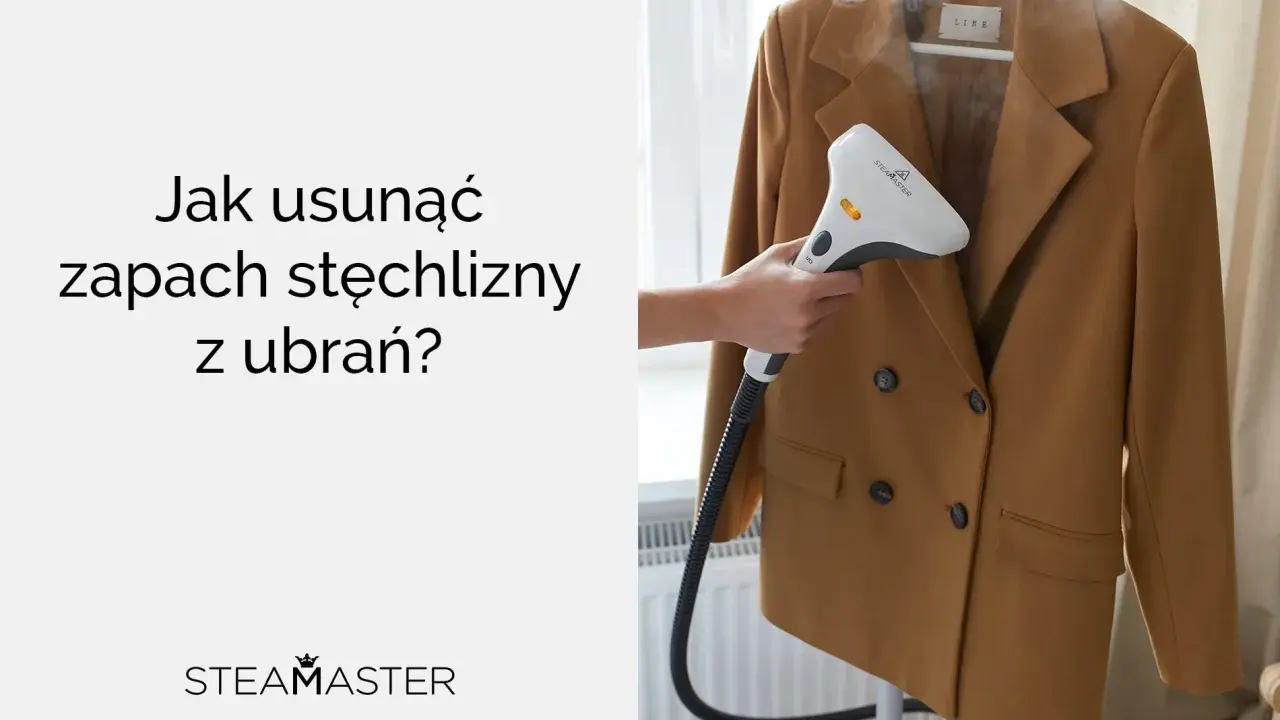 Jak usunąć zapach stęchlizny z ubrań? Parownica Steam Master skutecznie odświeża płaszcz, usuwając nieprzyjemne wonie.