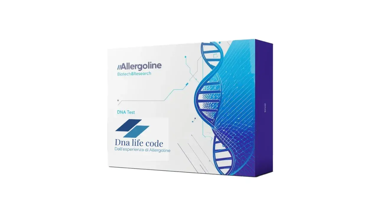 Kit per test genetico "Dna life code" di Allergoline per scoprire l'intolleranza al lattosio genetica.
