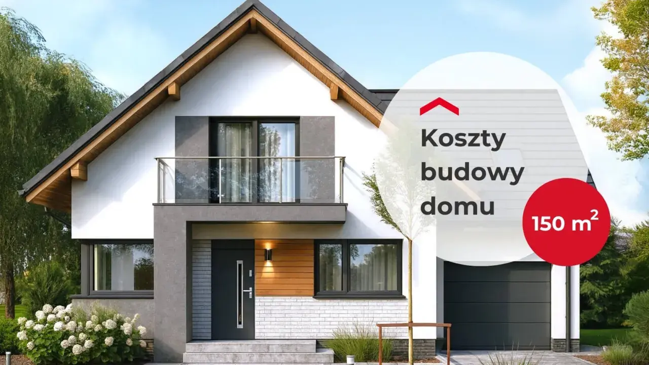 Nowoczesny dom z garażem i balkonem. Sprawdź, jaki jest koszt budowy domu 150m².