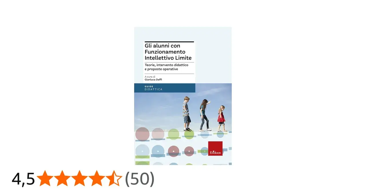 Copertina libro "Gli alunni con Funzionamento Intellettivo Limite", con bambini che camminano su una linea. Utile per capire i borderline cognitivo sintomi.
