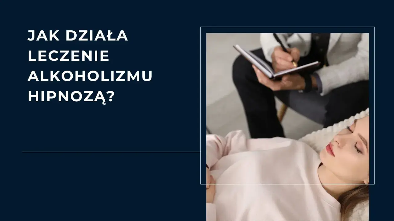 Kobieta w transie podczas sesji, terapeuta notuje. Jak działa leczenie alkoholizmu hipnozą?