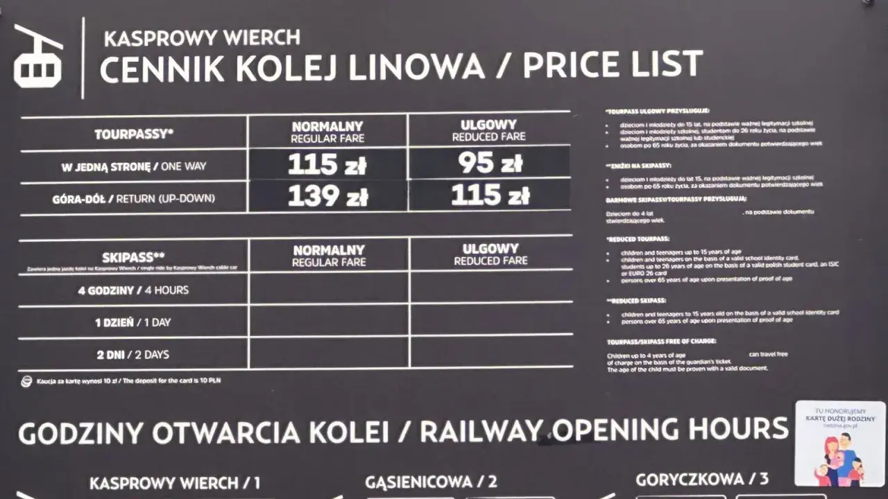 Kasprowy Wierch: Cennik biletów Jak kupić tanio i bez kolejek?