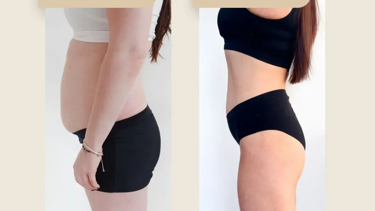 Przed i po metamorfozie: widoczna zmiana sylwetki, która pokazuje, jak schudnąć 5 kg.
