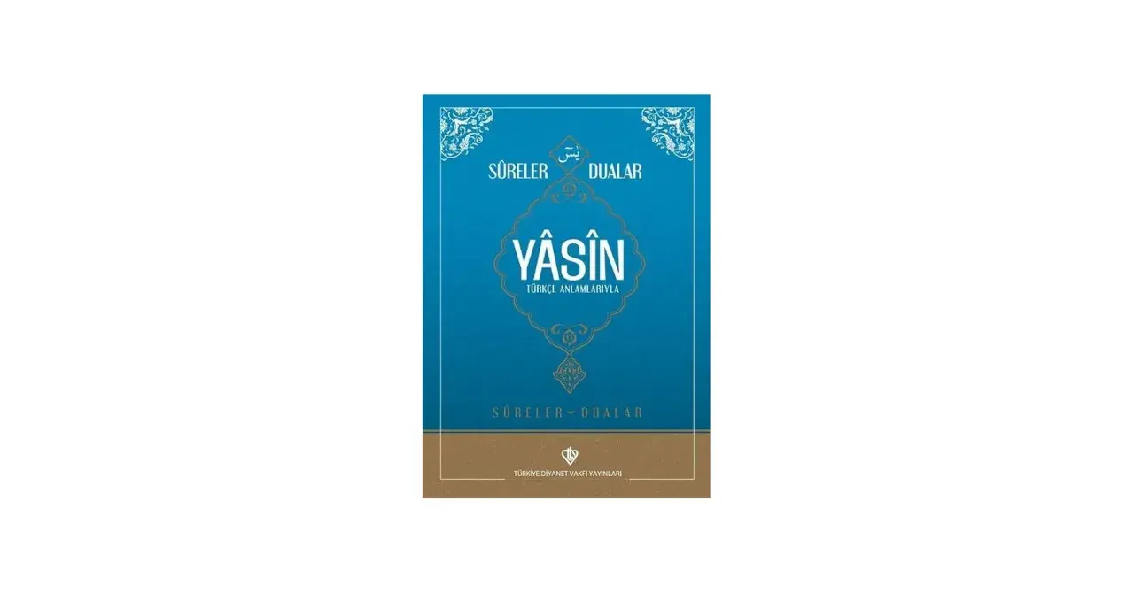 Ein Buch mit dem Titel "Yâsîn" auf Türkisch, das Suren und Gebete erklärt. Es ist eine Anleitung, was bedeutet Yasin.
