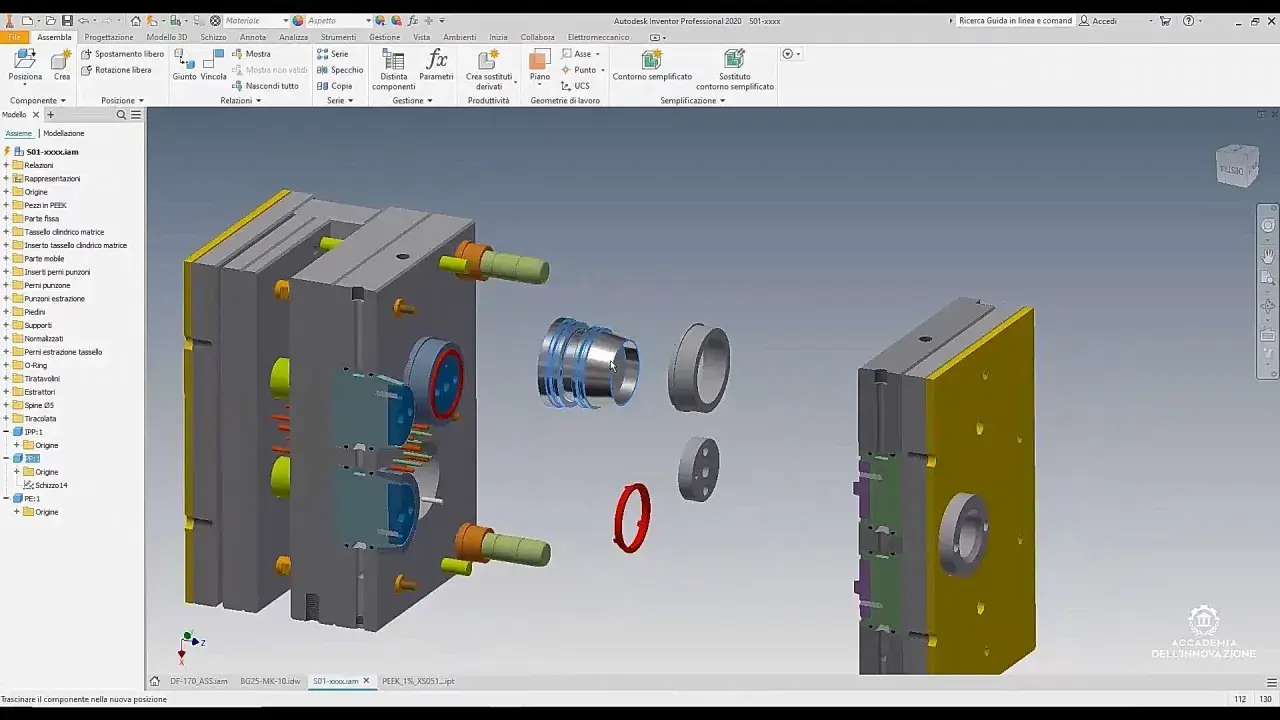 Modellazione di uno stampo con Inventor, un software per inventor di componenti meccanici.