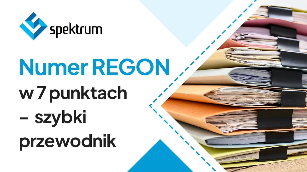 Numer REGON w 7 punktach – szybki przewodnik. Stos dokumentów w segregatorach.