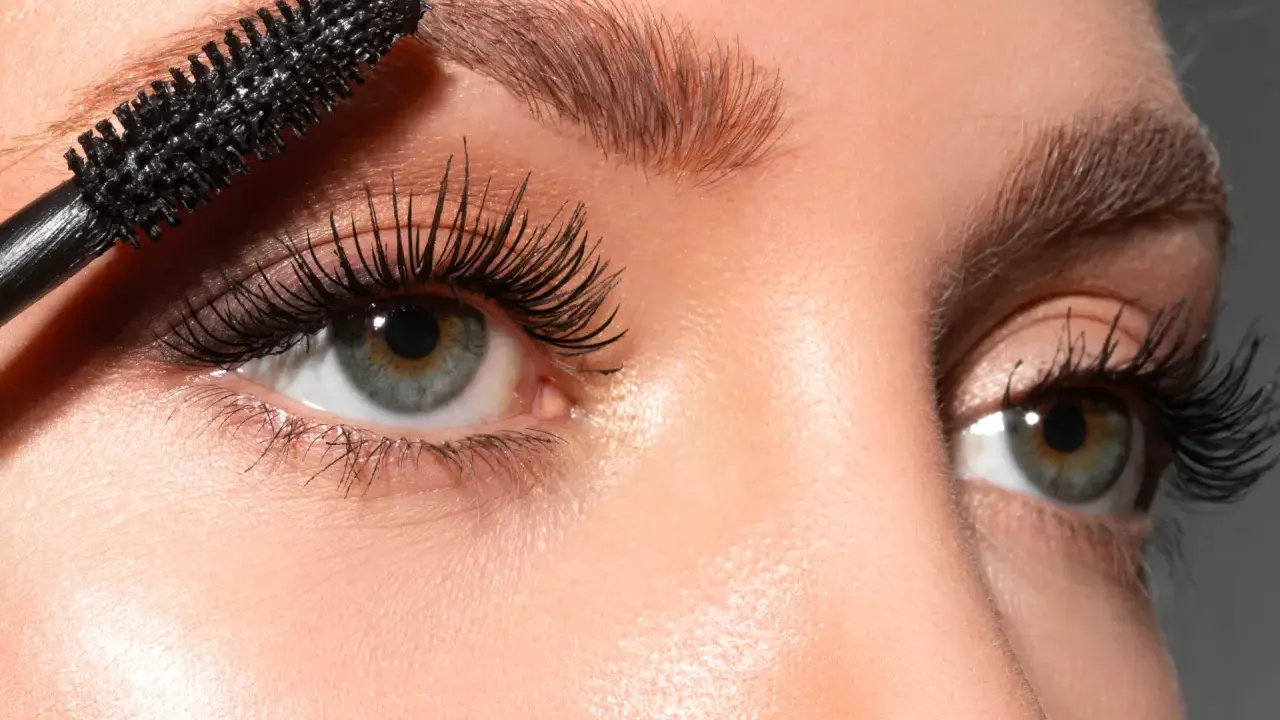 Application de mascara pour une extension de cils différente pose, allongeant et volumisant chaque cil pour un regard intense.