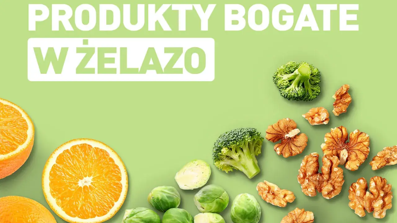 Oranże, brokuły, brukselka i orzechy włoskie – naturalne produkty bogate w żelazo dla zdrowia.