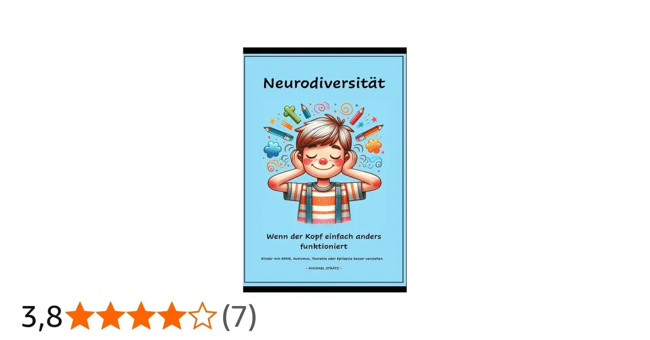 Ein Junge mit geschlossenen Augen und Stiften um den Kopf, der zeigt, was ist neurodivers. Das Buch erklärt, wie Köpfe anders funktionieren.