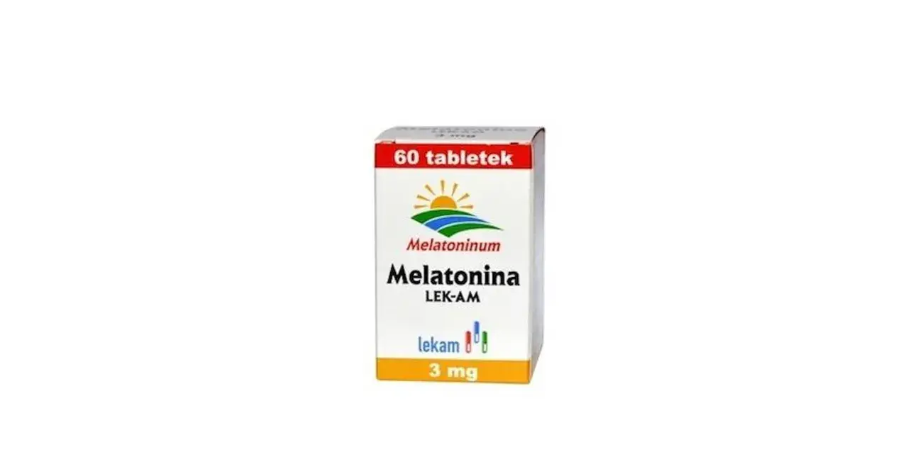 Opakowanie melatonininy 3 mg, 60 tabletek. Idealne dla nastolatków potrzebujących wsparcia snu.
