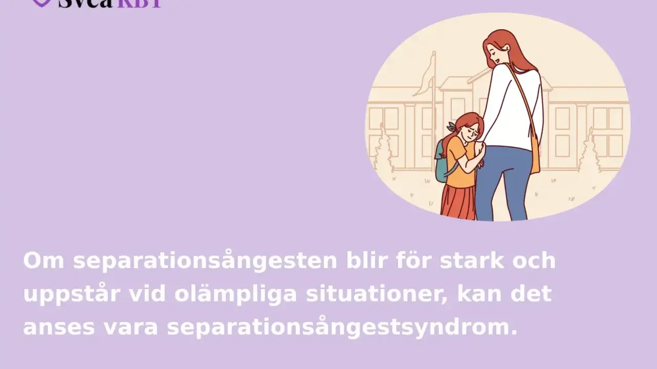 En flicka klamrar sig fast vid sin mamma vid skolentrén, en bild av separationsångest.