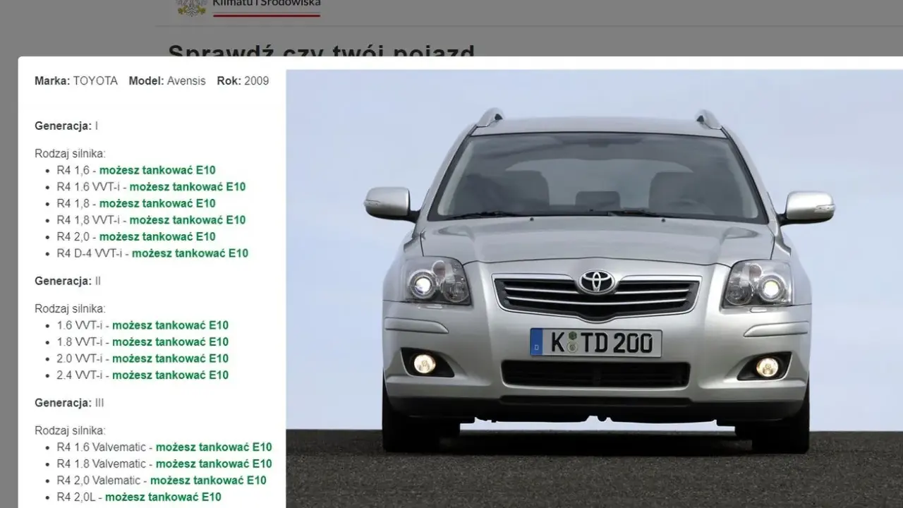 Toyota Avensis T25 pojemność baku: 60L, zasięg, tankowanie bez stresu