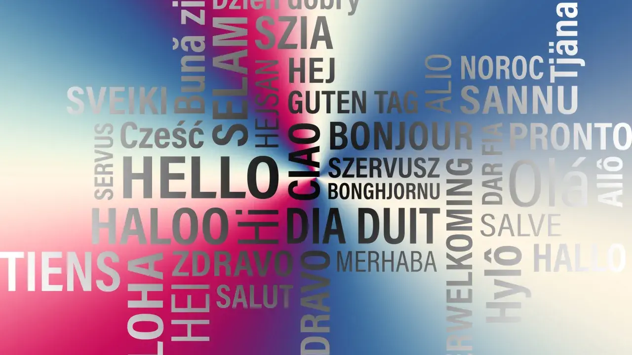 Witaj po turecku, "Merhaba", wśród wielu powitań z całego świata: "Hello", "Bonjour", "Guten Tag", "Ciao", "Dzień dobry".