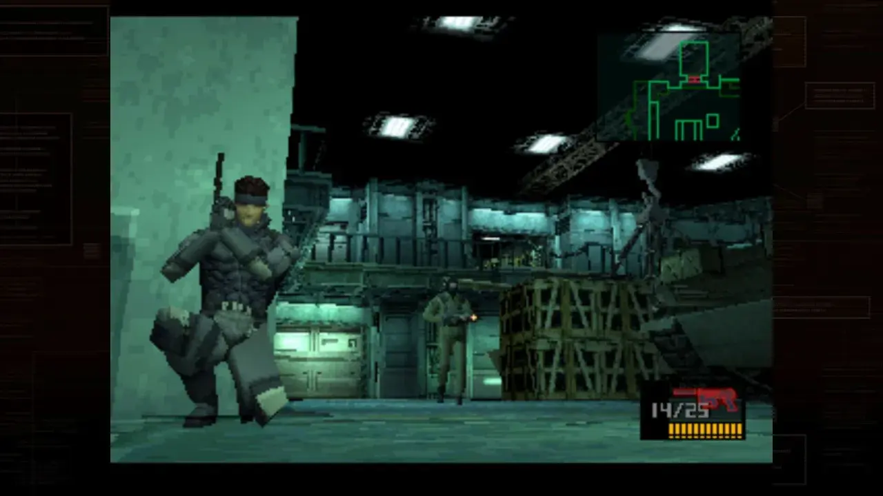 Snake w akcji w Metal Gear Solid. Skradanka, w której liczy się każdy ruch.