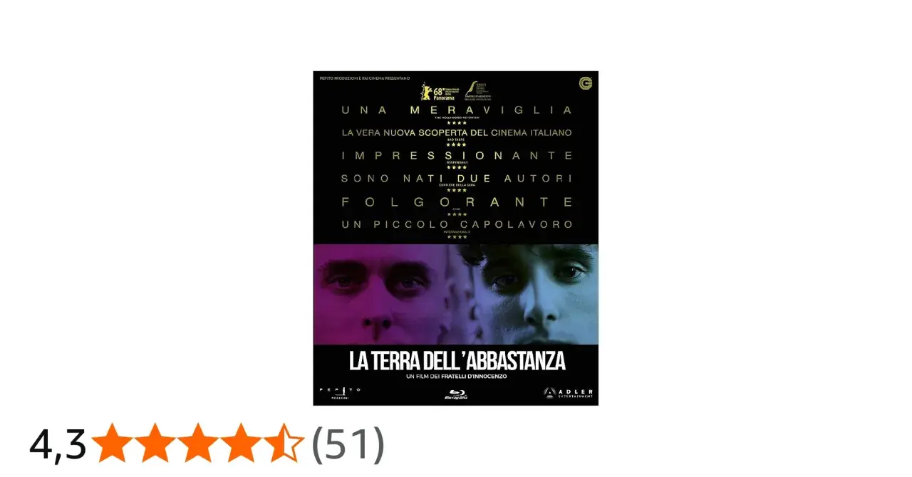Volti intensi emergono da "La terra dell'abbastanza", un film che celebra la scoperta del cinema italiano.