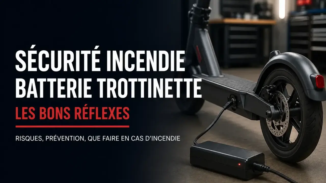 Sécurité incendie batterie trottinette : les bons réflexes. Prévention des risques et actions en cas d'incendie.
