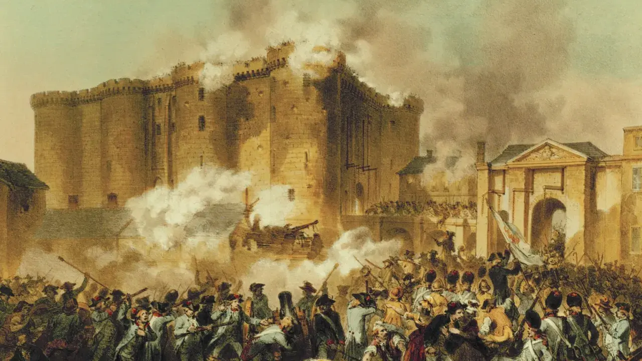 Sturm auf die Bastille, ein Schlüsselereignis, das den Beginn der Französischen Revolution markiert.