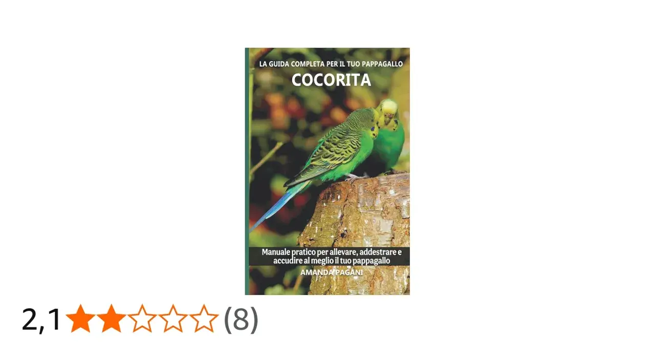 Copertina libro "Cocorita", con due pappagalli verdi su un tronco. La copertina è stampata su carta ruvida, simile alla fibra di juta.