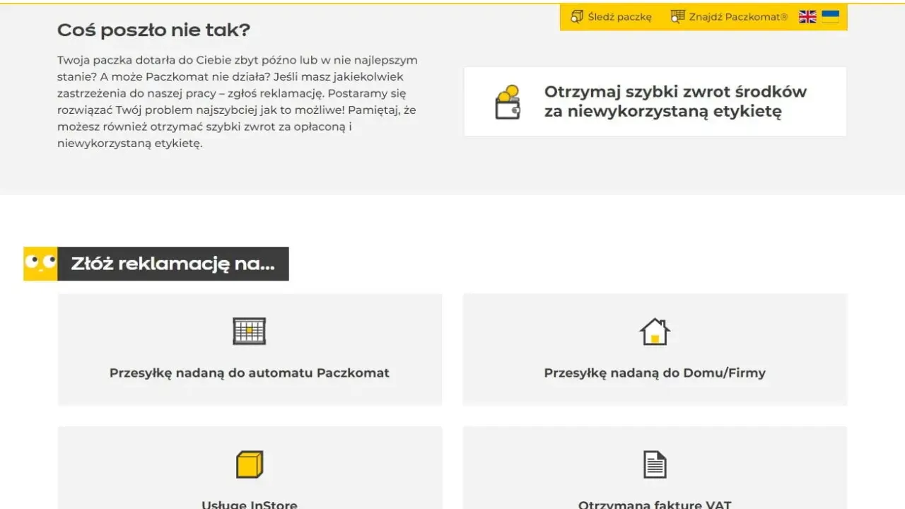 Zgłoś reklamację na InPost, jeśli Twoja **inpost zaginiona paczka** lub usługa nie spełniła oczekiwań. Szybko rozwiążemy problem.