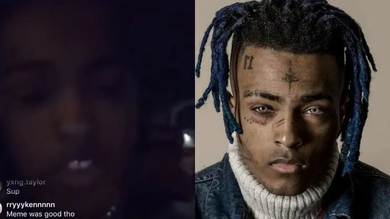 Dwie połowy twarzy rapera. Po lewej niewyraźny obraz, po prawej zbliżenie na twarz rapera z tatuażami. Kto zabił XXXTentaciona?