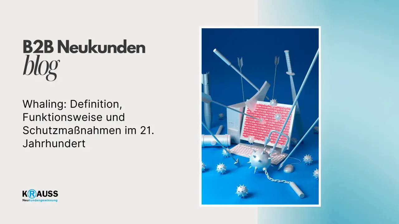 Ein Computer wird von Pfeilen und Waffen angegriffen. Die Bedeutung von Whaling im 21. Jahrhundert wird thematisiert.