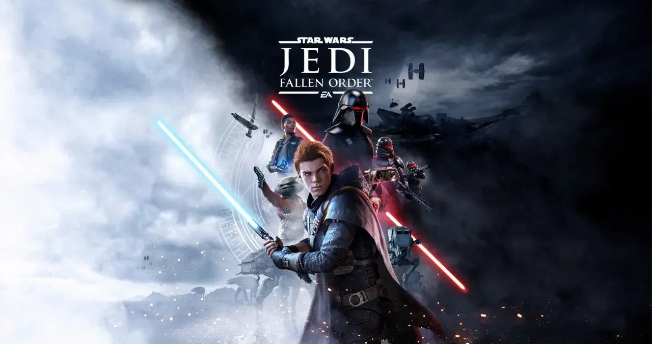 Cal Kestis z mieczem świetlnym walczy z Inkwizytorami w grze Star Wars Jedi: Fallen Order.