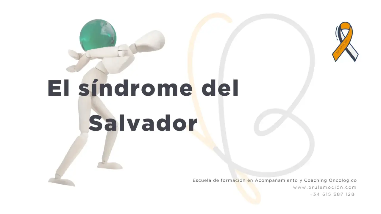 Muñeco articulado sostiene un globo terráqueo, representando el "síndrome del salvador".