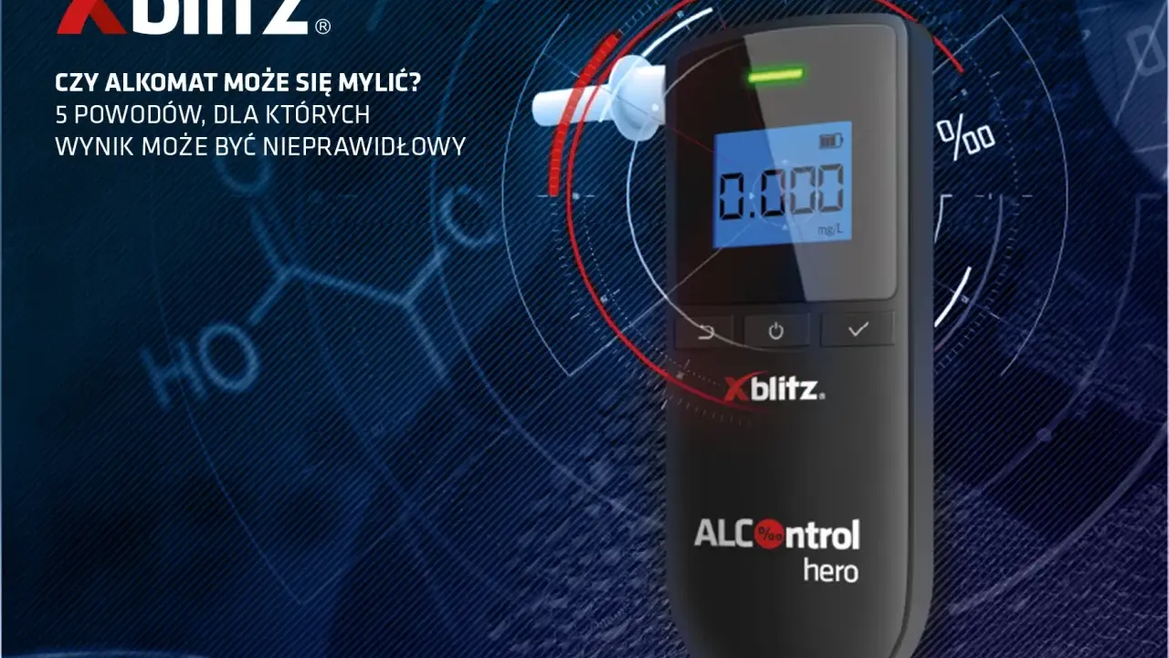 Elektroniczny alkoholomierz Xblitz. Dowiedz się, jak używać, by uniknąć błędnych wyników.