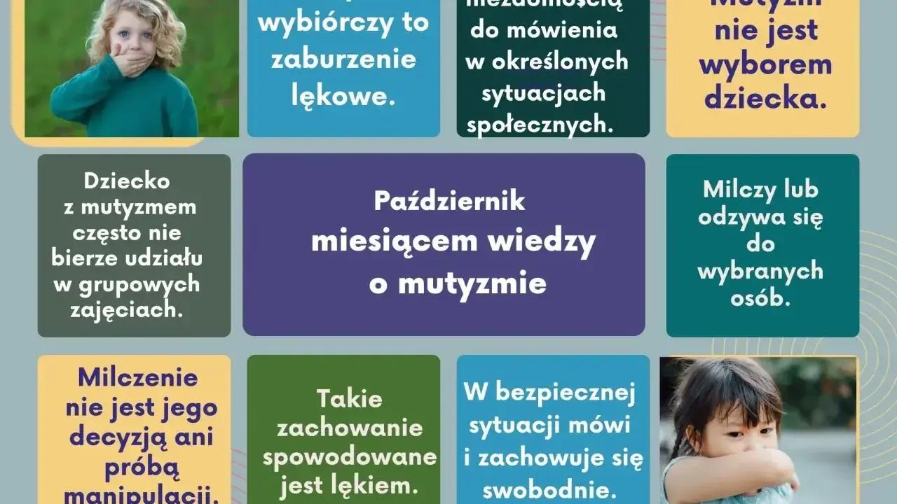 Dziecko z mutyzmem wybiórczym nie mówi w pewnych sytuacjach, co jest spowodowane lękiem, a nie wyborem.