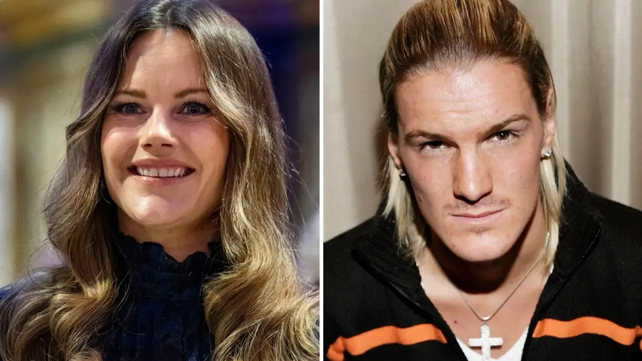 Prinsessan Sofia och hennes "big brother" i en bildkollage.