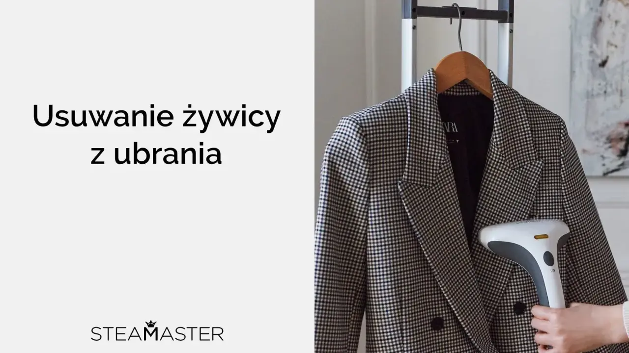 Jak usunąć żywicę z ubrania? Parownica Steam Master pomoże odświeżyć marynarkę.