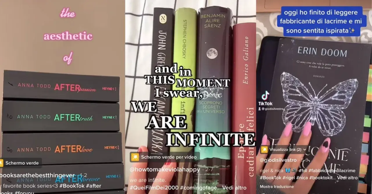 Una pila di libri young adults, tra cui la serie "After" e "Fabbricante di lacrime", ispira storie infinite.