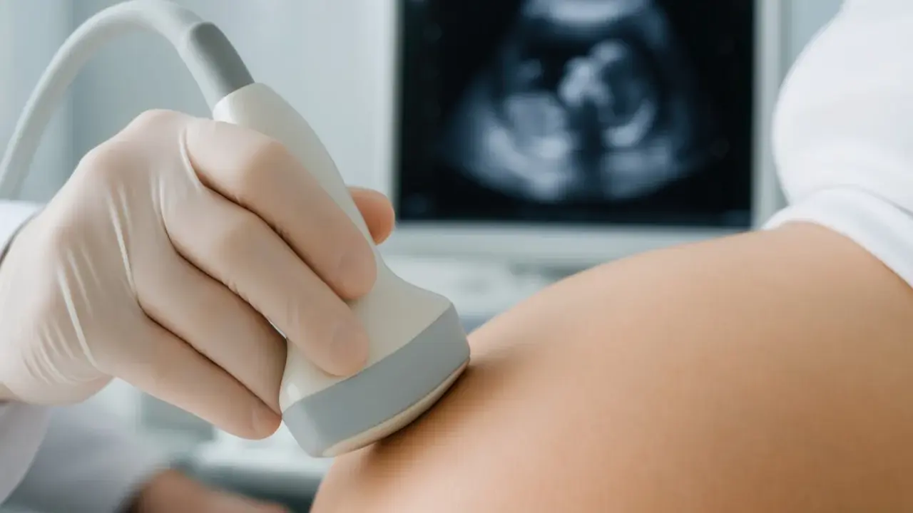 Pierwsze spojrzenie na maluszka! 9 tydzień ciąży, USG 3D pokazuje jego maleńką postać.
