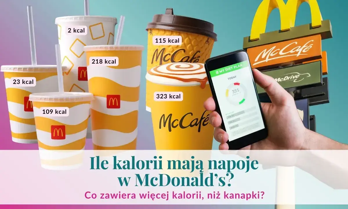 Różne napoje McDonald's, od 2 kcal do 323 kcal. Sprawdź, ile kalorii ma Twój ulubiony shake.