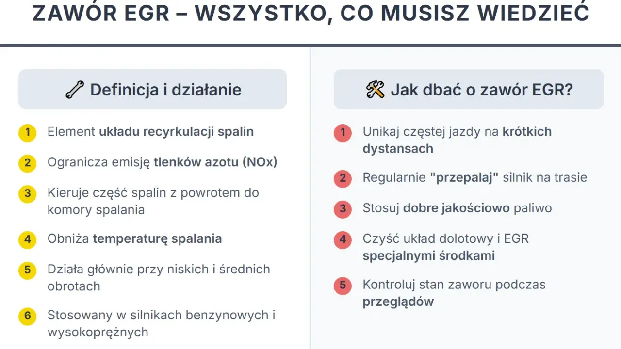 Informacje o zaworze EGR: definicja, działanie, jak dbać o jego sprawność, by uniknąć problemów z wyłączeniem egr.