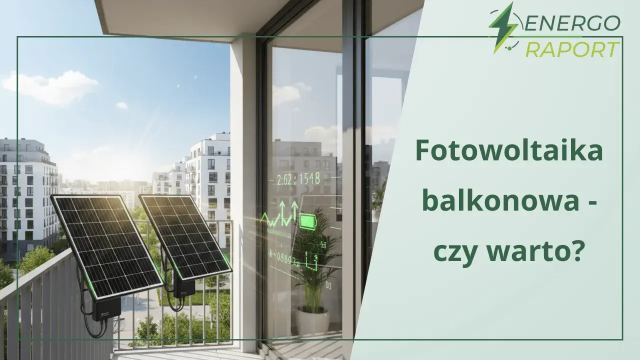 Fotowoltaika balkonowa plug and play na tle nowoczesnych budynków. Czy warto zainwestować w takie rozwiązanie?