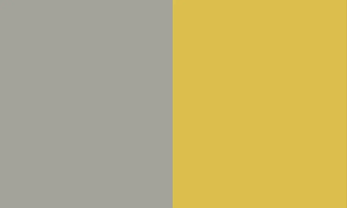Un campo grigio e uno giallo si incontrano, creando un contrasto vibrante. Che colore esce da questa unione?