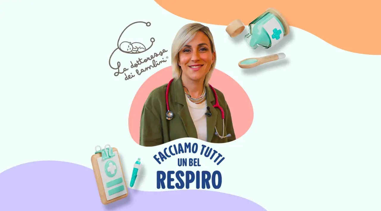 La dottoressa dei bambini, con stetoscopio e sorriso, parla di salute. Forse anche di amoxicillina bambini, per un respiro sereno.