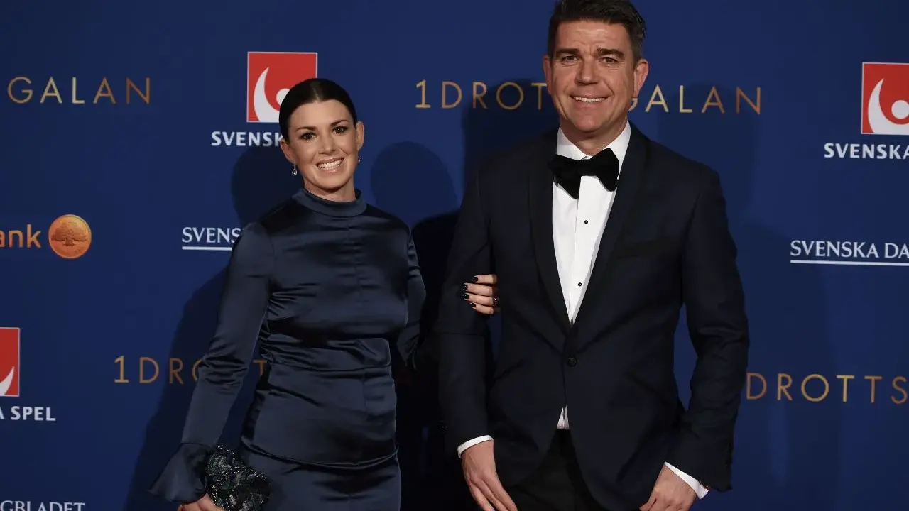 Patrick Ekwall och hans fru på galan.