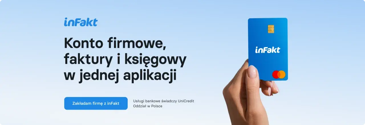 Konto firmowe, faktury i księgowość w jednej aplikacji. Karta inFakt ułatwia zarządzanie finansami od daty rozpoczęcia działalności do daty rejestracji.