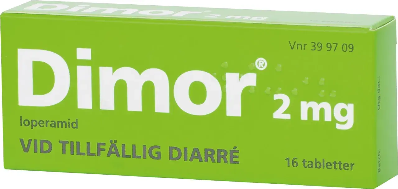 Dimor 2 mg loperamid för tillfällig diarré. Bra mat vid diarré är viktigt, men ibland behövs medicin.