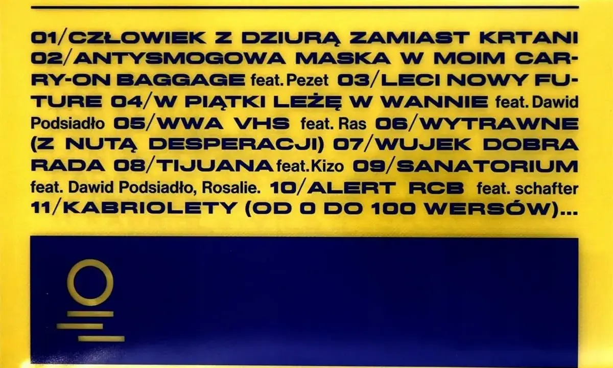 Taco Hemingway pocztówka z WWA, lato '19. Utwory z albumu "Pocztówka z WWA" Taco Hemingwaya, lato 2019.
