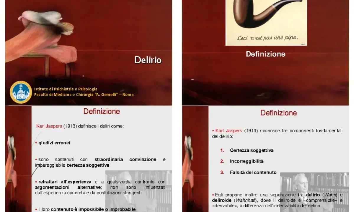 Il **delirio genealogico** è definito da giudizi erronei, sostenuti con straordinaria convinzione, ma refrattari a ogni confronto.
