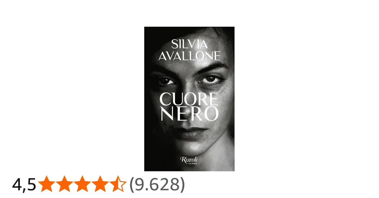 Copertina del libro "Cuore Nero" di Silvia Avallone. La trama è avvolta nel mistero, come il volto in penombra.