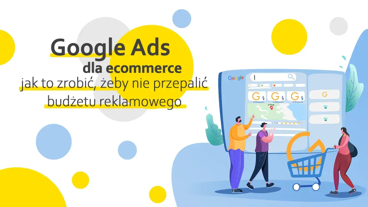 Google Ads dla ecommerce: jak efektywnie zarządzać budżetem reklamowym. Wizualizacja pokazuje ludzi analizujących wyniki wyszukiwania Google.