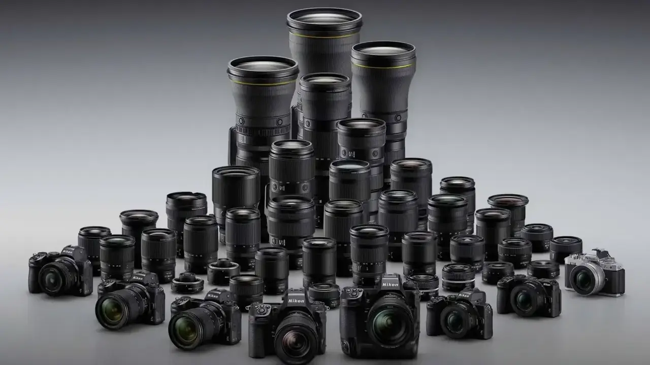 Duży wybór obiektywów Nikon, w tym teleobiektyw. Co to jest? To narzędzie do fotografowania z daleka.