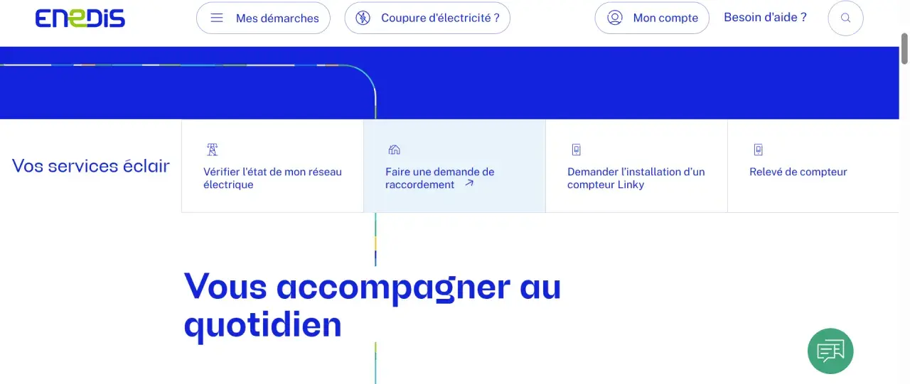 Demande de raccordement électrique Enedis. Découvrez le prix raccordement EDF moins de 30 m pour votre installation.