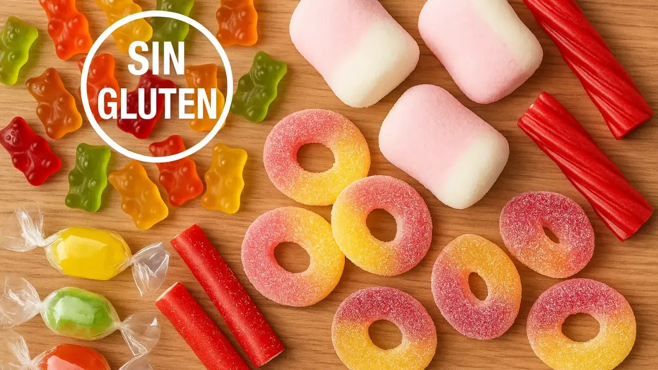 Osos de goma, nubes, regaliz y caramelos envueltos. ¡Disfruta de estas chuches sin gluten!