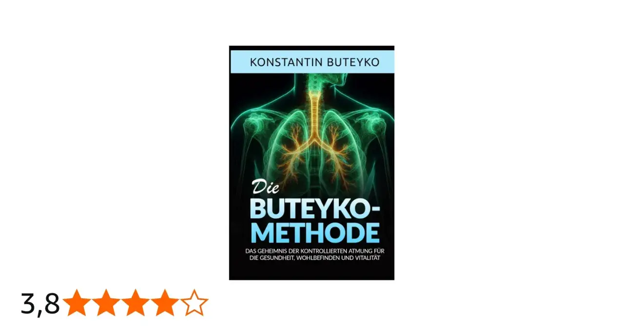 Buchcover "Die Buteyko-Methode" von Konstantin Buteyko. Zeigt eine stilisierte Darstellung der Lunge, die für die Buteyko Atmung steht.
