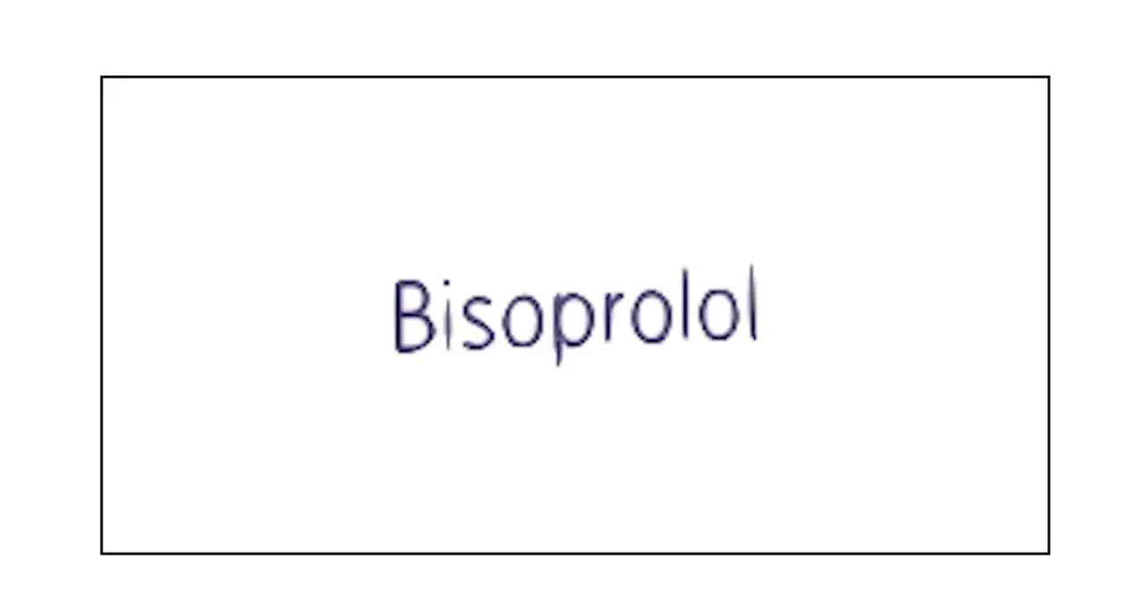 Napis "Bisoprolol" w kolorze granatowym. Jest to nazwa leku, który może być dostępny w dawce bibloc 2 5 mg.
